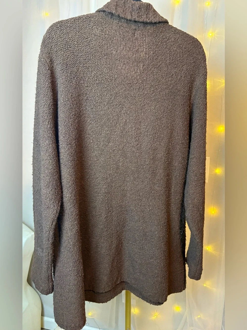 Vintage Saks Fifth Avenue Real Clothes Men's Brown Shawl-Collar Zip Sweater 1X